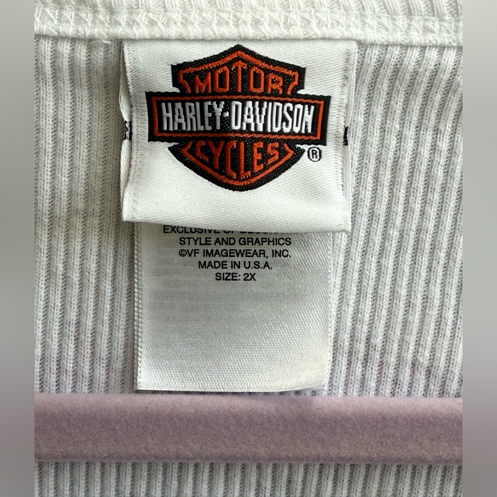 Custom Upcycled Harley Davidson Gettysburg Flannel Pullover Graphic Shirt OSFM - Picture 6 of 6
